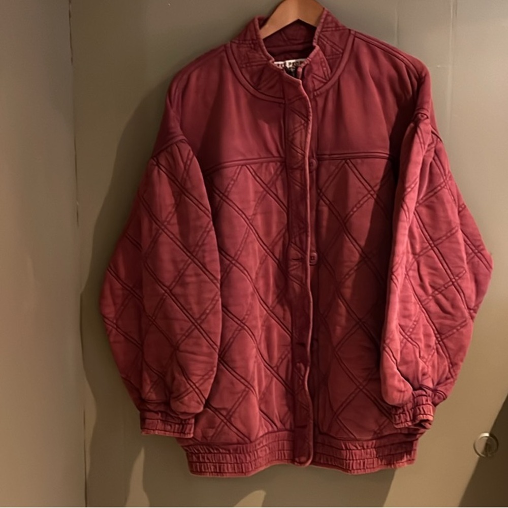 Free People Juno Quilted Jacket in Port color Sz Medium NEW - Picture 7 of 15